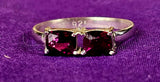 925 Sterling Silver Ring w/Ruby & Garnet Gemstones ✨🤩💍❤️🩷💎