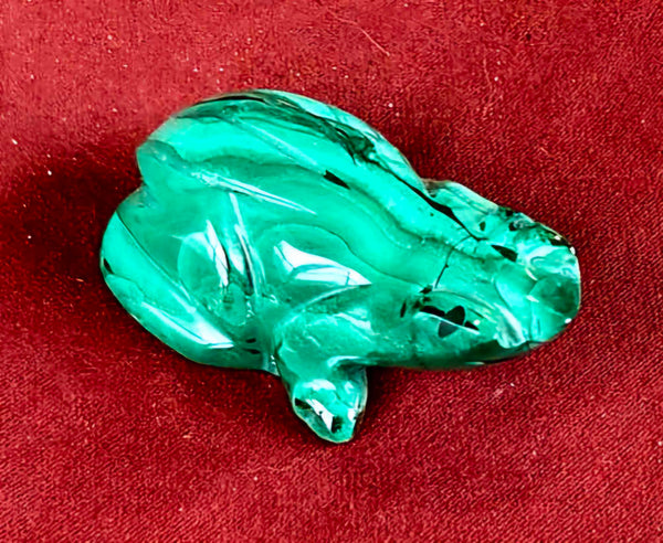 Malachite Crystal Frog Figurine 💚🐸
