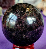Rhodonite Crystal Sphere 🖤🔮🩷🧡✨