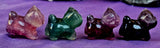 Assorted Fluorite Crystal Kitty Cat Figurine 😺😍🥹🐈💜🩷💚🐈‍⬛🐾