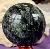 Green Jasper Crystal Sphere 💚🍏🖤