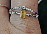 Citrine Rectangular Shaped 925SS Adjustable Ring 💍💎✨💛
