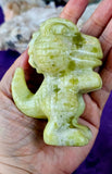 XL Lemon Jade Crystal T-Rex Dinosaur Statue 🦖🦕🤍✨🍋💚