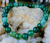 Dyed Green Agate Crystal Stretch Bracelet 💚🍏📿✨