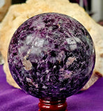 Lepidolite Crystal Sphere 🔮✨💜🌸🌌🦄