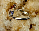 925 Sterling Silver Ring w/Princess Cut Smokey Quartz & Round Pink Tourmaline Gemstones 💍✨🩷🌬️🎐