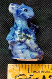 Blue & White Aventurine w/Black Obsidian Eyes Crystal Dragon Sculpture 💙💠🌊🐲🐉