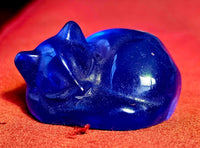 Blue Opalite Crystal Sleeping Kitty 💙🔵