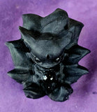 Matte Finished Black Obsidian 9 Tails Holding Sphere