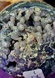 Partially Polished Raw Grape Agate Crystal Sphere 💜🔮🍇💚💙💙