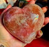 XXL Rose Calcite Crystal Puffy Heart 💕🌹🩷🌸🌷