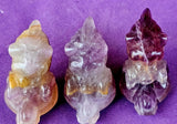 Alicorn Unicorn Pegasus Banded Rainbow Fluorite Crystal Figurine ✨🤩💎🦄🪽💜🌈