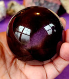 Purple Cats Eye Crystal Sphere 💜🐈👁️🔮💜✨