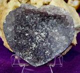 LG. Partially Raw Polished Zeolite Crystal Heart Cluster ✨🤯🤩😍💜💎