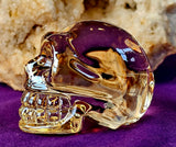 Blown Glass Citrine Skull Carving ✨⚜️💀💛✨