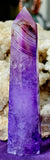 Dyed Purple Agate Crystal Tower 🤍✨💜☪️☂️