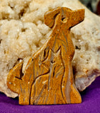 Assorted Jasper Crystal Dog Silhouette w/Inner Wolf ✨🐕🐾🐺