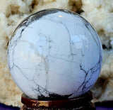 Howlite Crystal Sphere 🤍🔮✨🩶
