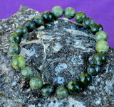 Nephrite Jade Crystal Stretch Bracelet ✨📿💚🖤🤩