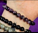 Chevron Amethyst Crystal Stretch Bracelet 📿✨💜