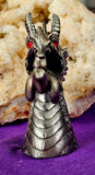 Vintage Antique Pewter Dragon Bust Figurine w/Red Eyes 🐲❤️🔥🩶🐉