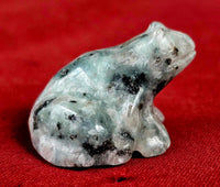 Kiwi Jasper Crystal Frog Figurine 🐸🥝