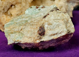 Raw Pegmatite, Amazonite, w/Garnet Inclusions Mineral Specimen ✨🤩🤯🤍🩵♥️