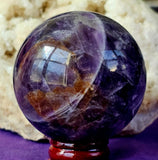 Chevron Amethyst Crystal Sphere #2 💜✨🤍