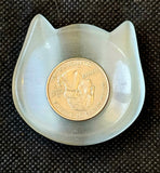 White Cat's Eye Crystal Cat Ear Trinket Dish 🤍🐾🐈‍⬛🥹🍚