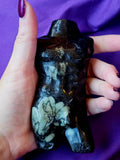 XL Fossilized Chrysanthemum Male Crystal Torso Carving ✨💚♂️🏋️♂️🖤🏵️