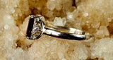 925 Sterling Silver Ring w/Ruby Rectangular & White Sapphire Accent Gemstones ❤️✨🤩💍🩷🤍