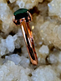 Adjustable Rose Gold Colored GENUINE Malachite Crystal Ring 🌹💍💎✨💚