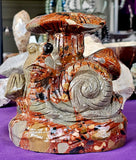 XXL Money Agate Crystal Snail & Mushroom Statue 🤍🍄🐌🍄💵💰♥️