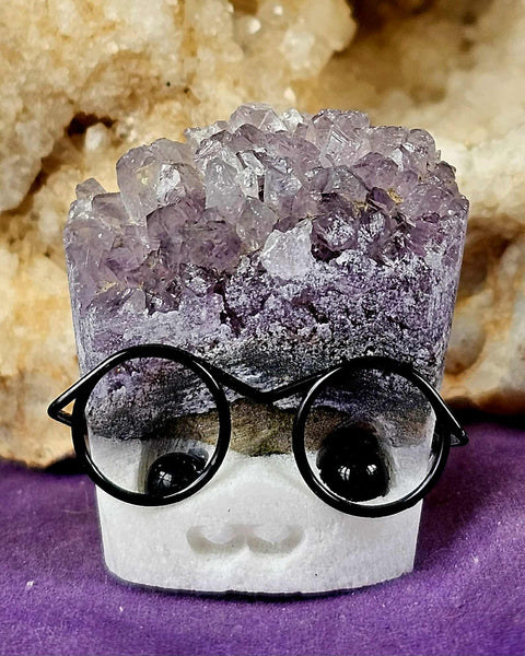 Amethyst Crystal Rock Buddy Carving ✨💜🪨🥹🤓