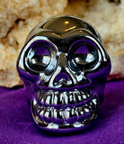 Blown Glass Silver Skull Carving 💀✨🩶💀