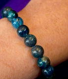 Blue Apatite Crystal Stretch Bracelet 📿✨ 💙🔵