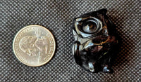 Black Obsidian Crystal Owl Figurine