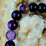 Dyed Purple Agate Crystal Stretch Bracelet ☪️📿✨💜