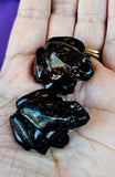 Black Plum Blossom Jasper Crystal Frog Carving 🐸✨🥹💎