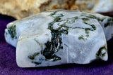 Moss & Tree Agate Crystal Puffy Star 💚⭐🤍