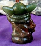 LG. Green Aventurine Crystal Star Wars Grogu Statue 💚⭐✨👽🛸🌌🚀👩‍🚀🤎