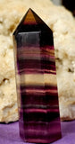 Banded Rainbow Fluorite Crystal Tower 💜☪️💜💎