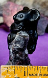 Black Obsidian & Yooperlite Crystal Koala Mother & Baby Stone Figurine Statue 🖤🐨✨🎍