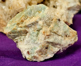 Raw Pegmatite, Amazonite, w/Garnet Inclusions Mineral Specimen ✨🤩🤯🤍🩵♥️