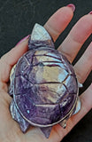 ✨RARE✨ MD. Grade A++ Purple Mica Crystal Turtle Carving 🐢✨ 🤩 🤯 💜🐢