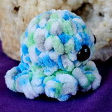 Handmade Mini White & Confetti Crocheted Octobaby Plushie 🦑🥹🐙