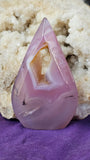 Dyed Pink Agate Crystal Tear Shaped Freeform ✨🩷