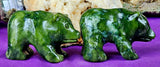 MD. Nephrite Jade Crystal Bear Carving 💚✨🐻🐨