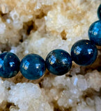 Blue Apatite Crystal Stretch Bracelet 📿✨ 💙🔵