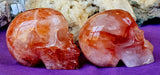 LG. Red Fire Hematoid Quartz Crystal Skull Carving ✨💀☠️❤️🤩🤯